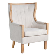 Crestview Collection Bennett Oatmeal Linen Accent Chair