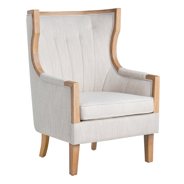 Crestview Collection Bennett Oatmeal Linen Accent Chair
