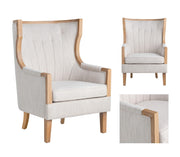 Crestview Collection Bennett Oatmeal Linen Accent Chair