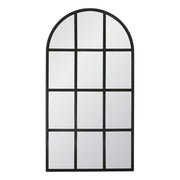 Essentials For Living Grid Arched Mirror ~ Matte Black Oak