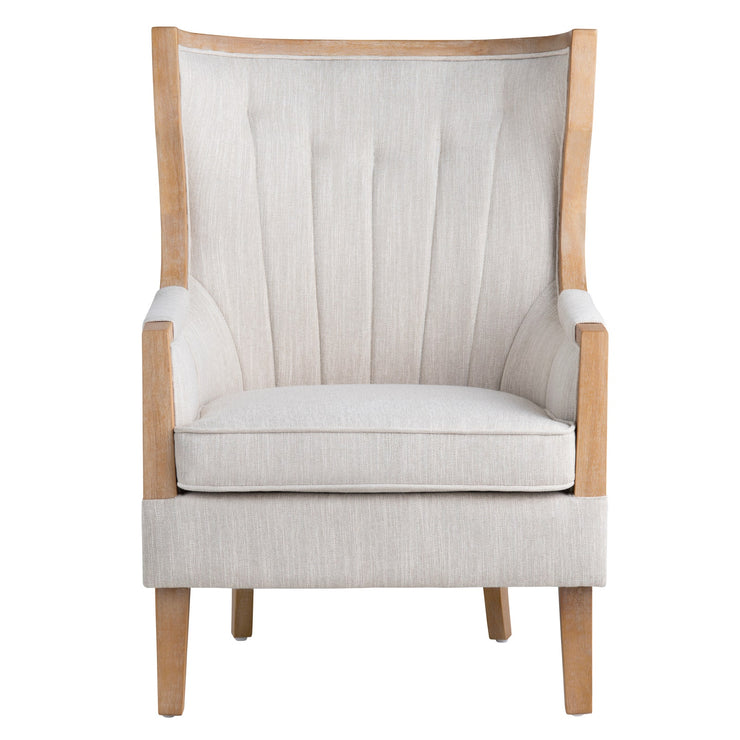 Crestview Collection Bennett Oatmeal Linen Accent Chair