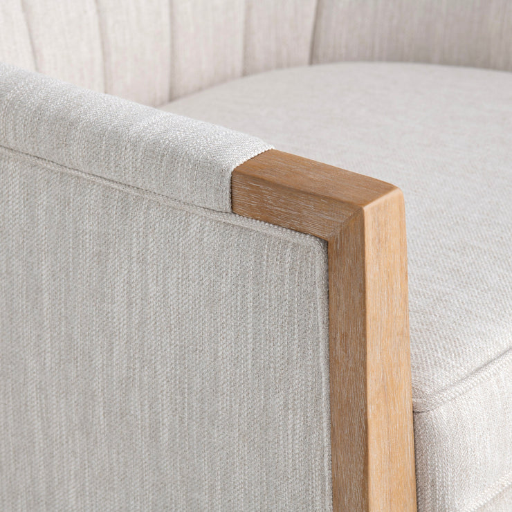 Crestview Collection Bennett Oatmeal Linen Accent Chair
