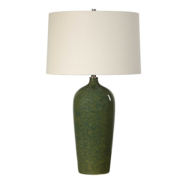 Casa Bella Living Emerald Green Glaze Ceramic Lamp