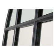 Essentials For Living Grid Arched Mirror ~ Matte Black Oak