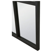 Essentials For Living Grid Arched Mirror ~ Matte Black Oak
