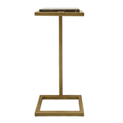 Casa Bella Living Iron Framed Antique Gold With Brown Marble Martini Table
