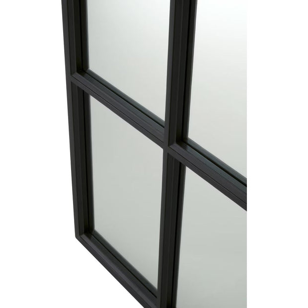 Essentials For Living Grid Mirror ~ Matte Black Oak