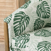 Crestview Collection Palmetto Palm Leaf Print Accent Chair