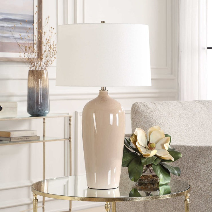 Casa Bella Living Sandy Gray Glazed Ceramic Lamp