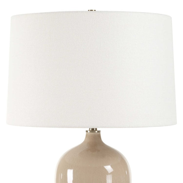Casa Bella Living Sandy Gray Glazed Ceramic Lamp