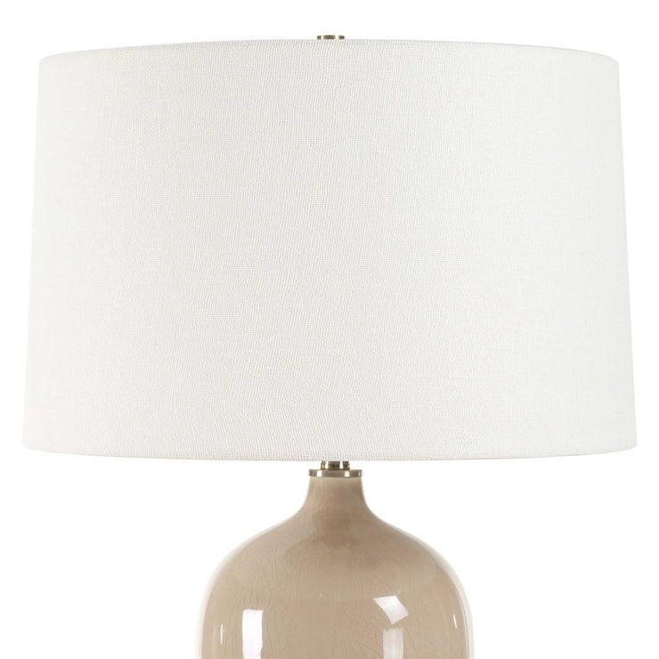 Casa Bella Living Sandy Gray Glazed Ceramic Lamp
