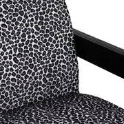 Crestview Collection Serengetti Black and White Print Fabric Swivel Chair