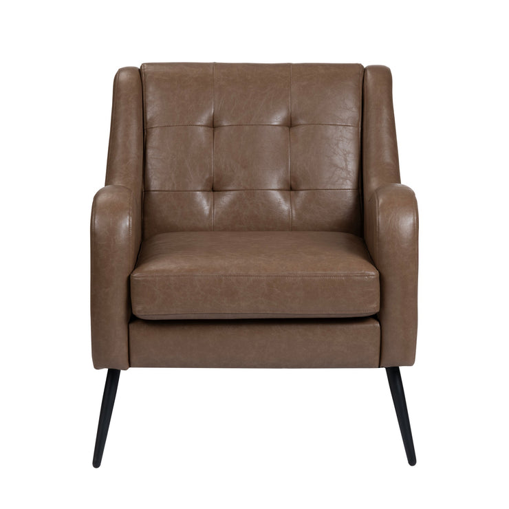 Crestview Collection Williams Brown Faux Leather Accent Chair