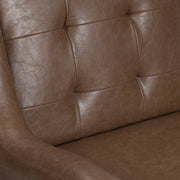 Crestview Collection Williams Brown Faux Leather Accent Chair