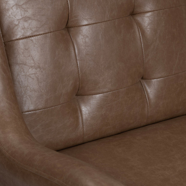 Crestview Collection Williams Brown Faux Leather Accent Chair
