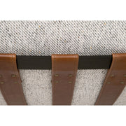 Essentials For Living Brando Club Chair~ Howell Natural, Chestnut Top Grain Leather, Natural Gray Oak With Black Iron