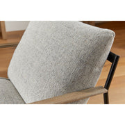 Essentials For Living Brando Club Chair~ Howell Natural, Chestnut Top Grain Leather, Natural Gray Oak With Black Iron