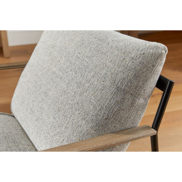 Essentials For Living Brando Club Chair~ Howell Natural, Chestnut Top Grain Leather, Natural Gray Oak With Black Iron