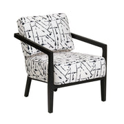 Crestview Collection Rorschach Black and White Linen Accent Chair