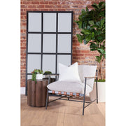Essentials For Living Brando Club Chair~ Howell Natural, Chestnut Top Grain Leather, Natural Gray Oak With Black Iron
