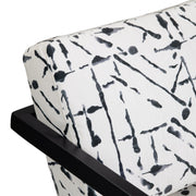 Crestview Collection Rorschach Black and White Linen Accent Chair