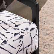 Crestview Collection Rorschach Black and White Linen Accent Chair