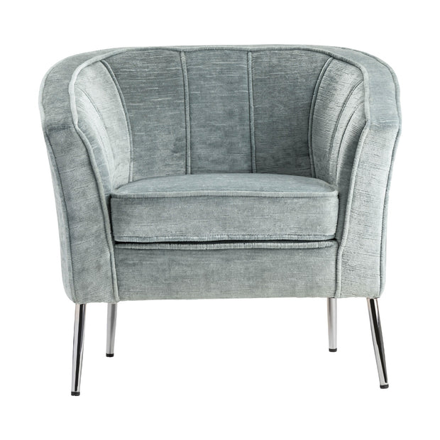 Crestview Collection Jefferson Light Grey Velvet Accent Chair