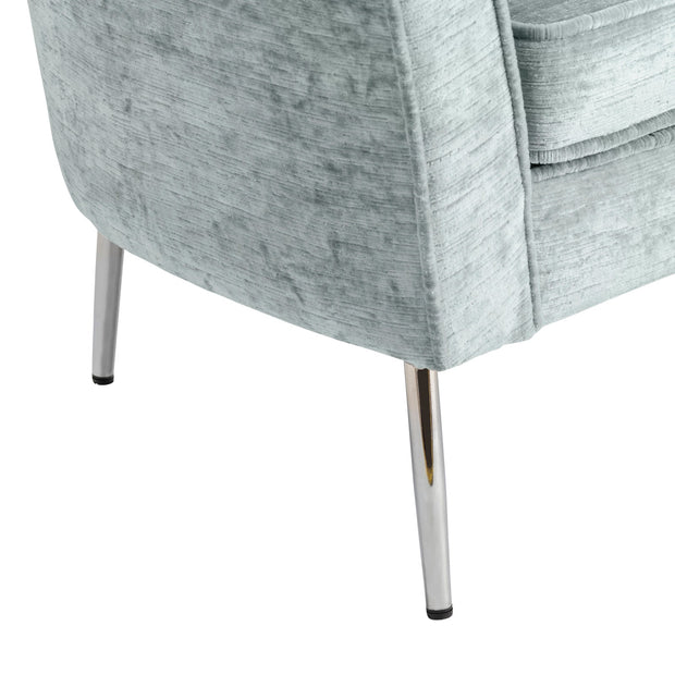 Crestview Collection Jefferson Light Grey Velvet Accent Chair
