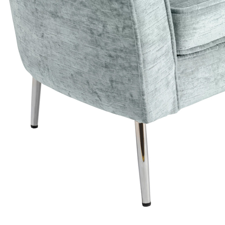 Crestview Collection Jefferson Light Grey Velvet Accent Chair