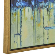 Casa Bella Living Calm Water Colors Gold Framed Canvas