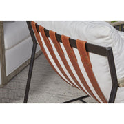 Essentials For Living Brando Club Chair~ LiveSmart Peyton-Pearl, Chestnut Top Grain Leather, Natural Gray Oak With Black Iron