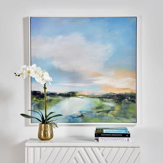 Casa Bella Living The River Glows Giclee Framed Canvas