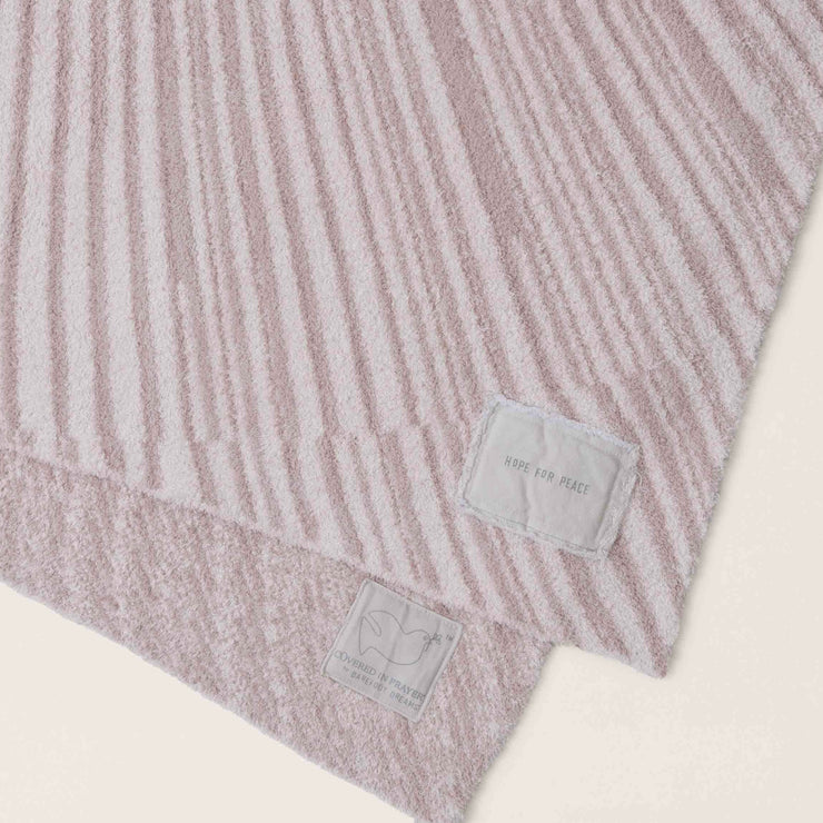 Barefoot Dreams CozyChic Covered in Prayer Inspiration Throw Blanket ~ Dusty Mauve Hope For Peace