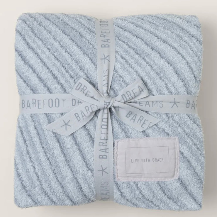Barefoot Dreams CozyChic Covered in Prayer Inspiration Throw Blanket ~ Moonbeam Live With Grace