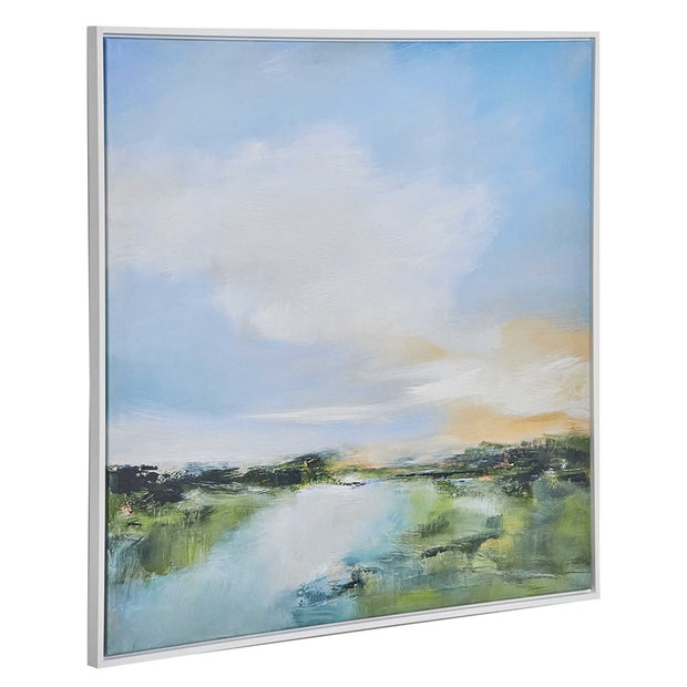 Casa Bella Living The River Glows Giclee Framed Canvas