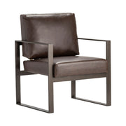 Crestview Collection Rutledge Dark Brown Faux Leather Accent Chair