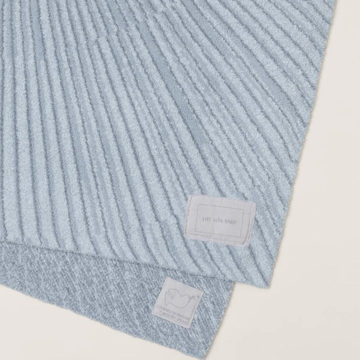 Barefoot Dreams CozyChic Covered in Prayer Inspiration Throw Blanket ~ Moonbeam Live With Grace