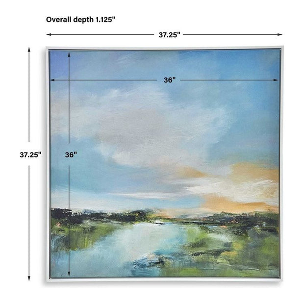 Casa Bella Living The River Glows Giclee Framed Canvas