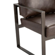 Crestview Collection Rutledge Dark Brown Faux Leather Accent Chair