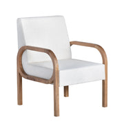 Crestview Collection Chico White Linen Accent Chair