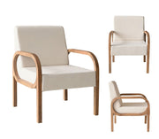 Crestview Collection Chico White Linen Accent Chair
