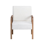 Crestview Collection Chico White Linen Accent Chair