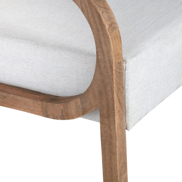 Crestview Collection Chico White Linen Accent Chair