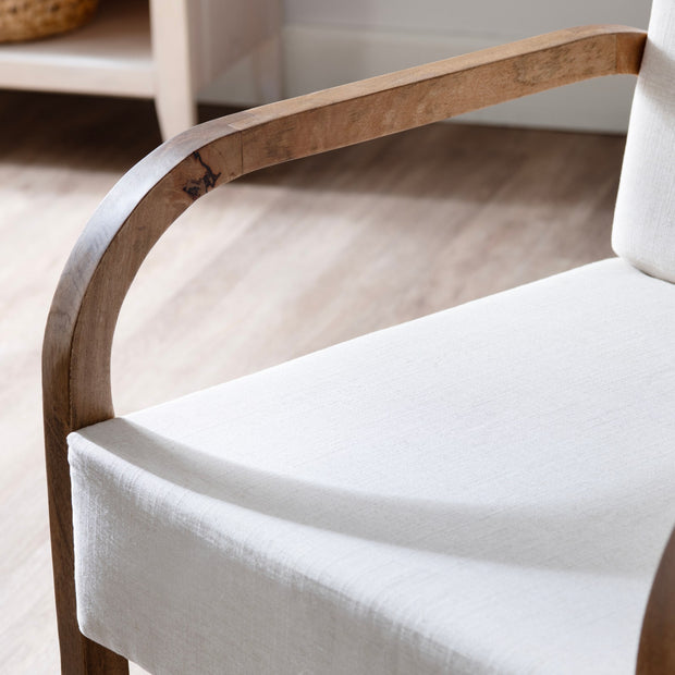 Crestview Collection Chico White Linen Accent Chair