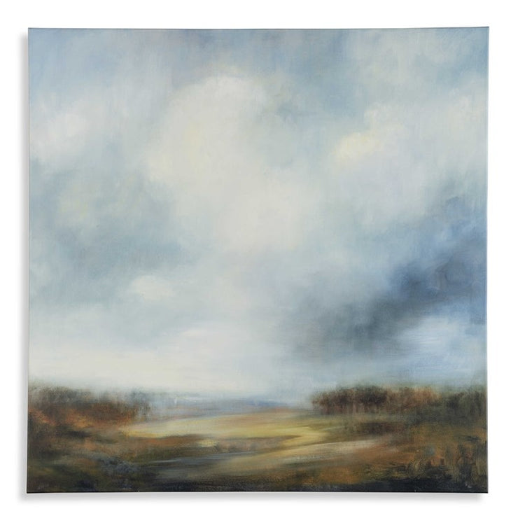 Casa Bella Living Blue Light Landscape Frameless Canvas