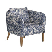Crestview Collection Leary Blue and White Accent Chair