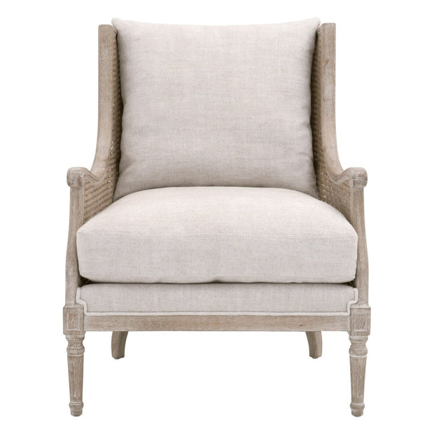 Essentials For Living Churchill Club Chair ~ Bisque, Natural Gray Birch, Cane
