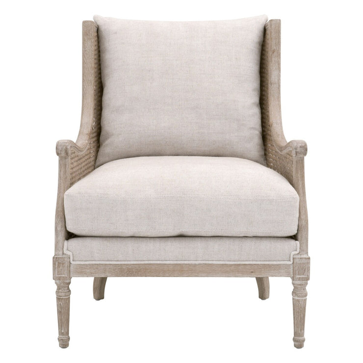 Essentials For Living Churchill Club Chair ~ Bisque, Natural Gray Birch, Cane