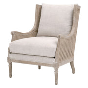 Essentials For Living Churchill Club Chair ~ Bisque, Natural Gray Birch, Cane