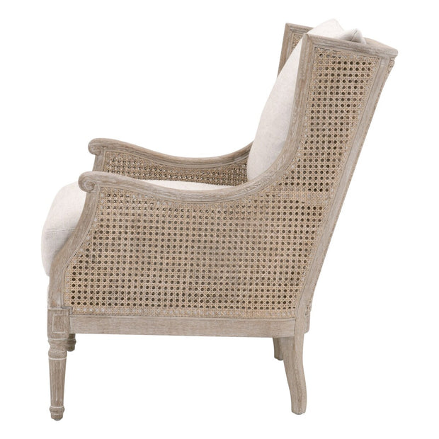 Essentials For Living Churchill Club Chair ~ Bisque, Natural Gray Birch, Cane